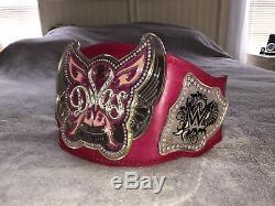 RARE WWE Divas Championship Belt On Real Leather! Rose Dyed! Only One On ebay