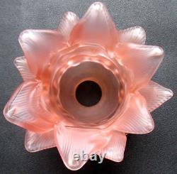 RARE french shade lamp Art Nouveau Flower ROSE18 pink petals 2/2