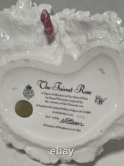 ROYAL WORCESTER THE FAIREST ROSE FIGURINE Rare limited overall run(5k)