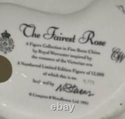 ROYAL WORCESTER THE FAIREST ROSE FIGURINE Rare limited overall run(5k)