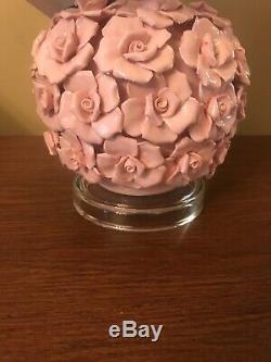 Rachel Ashwell Shabby Chic Table Lamp Shade Pink Blush Roses Flowers Rare