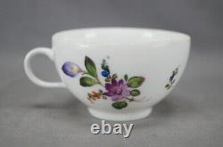 Rare 18th Century Zurich Swiss Hand Painted Pink Rose Floral Porcelain Tea Cup