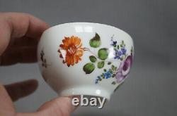 Rare 18th Century Zurich Swiss Hand Painted Pink Rose Floral Porcelain Tea Cup