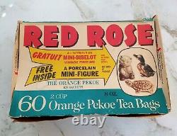 Rare 1967/68 Red Rose Tea Box for Series 1 Procelain Figurene Promotion +7 Wade