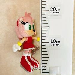 Rare 2007 Amy Rose Sanei S Plush doll 7 SEGA Sonic the Hedgehog with tag