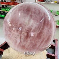 Rare 2365LB Large Natural top Pink Rose Quartz Sphere Crystal Ball Healing