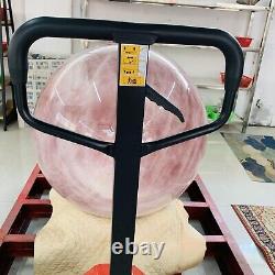 Rare 2365LB Large Natural top Pink Rose Quartz Sphere Crystal Ball Healing