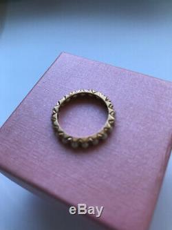 Rare 9ct/9k Rose Gold Cultured Pearl Art Deco Full Eternity Ring, 375