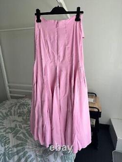 Rare AJE Serendipity Musk Pink Corset Crossed Midi Skirt Barbiecore 8 AU / 4 US