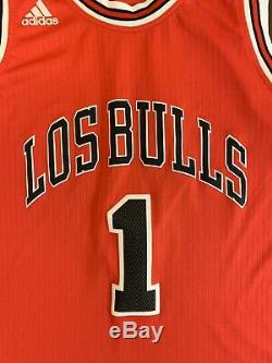 Rare Adidas NBA Chicago Los Bulls Derrick Rose Latin Nights Basketball Jersey