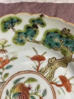 Rare Antique Chinese Famille Rose Dish Marked Chenghua