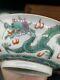 Rare Antique Chinese Famille Rose Double Dragons Bowl