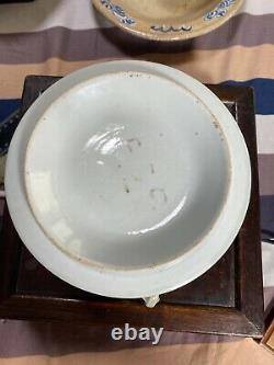 Rare Antique Chinese Famille Rose Medallion Celadon Tureen Lidded Bowl