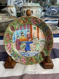 Rare Antique Chinese Famille Rose Medallion Plate