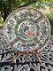 Rare Antique Chinese Rose Medallion Famille Porcelain Plate Bird Butterfly