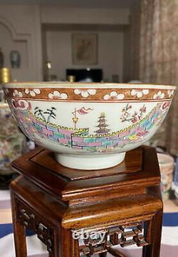 Rare Antique Chinese Yongzheng Famille Rose Bowl