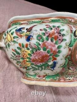 Rare Antique Famile Rose Medallion Lidded Tureen