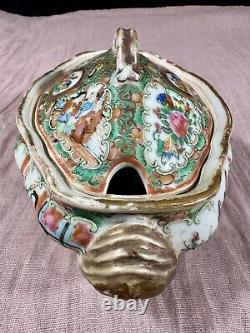 Rare Antique Famile Rose Medallion Lidded Tureen