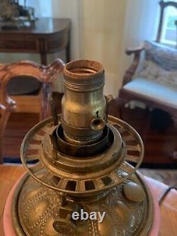 Rare Antique Gone With The Wind GWTW Parlor Oil Lamp Roses