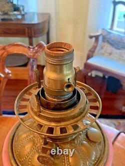 Rare Antique Gone With The Wind GWTW Parlor Oil Lamp Roses