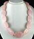 Rare Big Natural Rose Quartz Carved Beads 2027 Carats Gemstone Silver Necklace