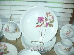 Rare Block Spal Cathay Rose Pattern 20 Piece Service For 4 + Oval Platter