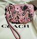 Rare Coach Wristlet With Tea Rose Rivets Pink Pouch 59527 New Unused With Tag