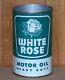 Rare Canadian White Rose Heavy Duty 1 Imp. Qt Motor Oil Tin Can Free Shipping