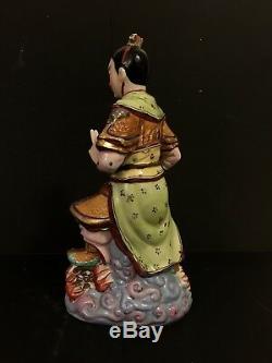 Rare Chinese Famille Rose Porcelain Figurine Statue Of Warrior Soldier 11