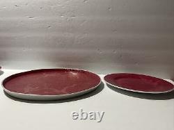 Rare Chinese Famille Rose Porcelain Incise Dragon On Sgraffito Ground Plates Set