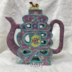 Rare Chinese Vintage Famille Rose Porcelain Teapot