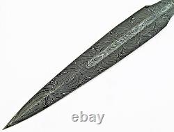 Rare Design Hand Made Damascus Dagger Sword Rose Wood Handle ZS-6028