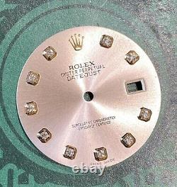 Rare Diamond Pink Dial Rolex Datejust Ref 116231 116201 36mm