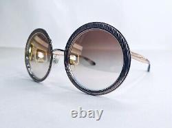 Rare Dolce & Gabbana Rose Gold Round Sunglasses Pink Lens Italy DG2179 54 23 140