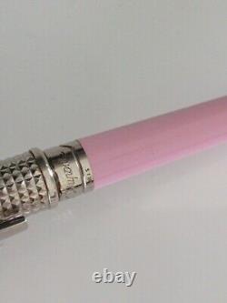 Rare Dupont Mini Olympio Gifted Pink Pink + Platinum Plated Ballpoint Pen