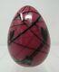 Rare Fenton Fetty Hanging Hearts Blown Egg Rose Pink With Black Hearts