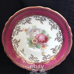 Rare Floating Rose Pink & Blue Paragon Tea Cup&Saucer Double Warrant Of Queen