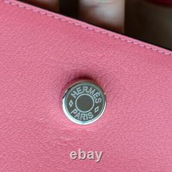 Rare HERMES OPLI Clutch Rose Pourpre Shevre leather handbag ladies POCHETTE pink