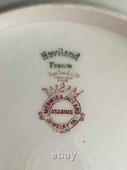 Rare Haviland Limoges Drop Rose Pink 9-5/8 Scalloped Serving Plate Bowl Shallow