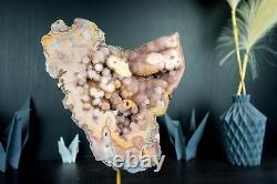 Rare High-Grade Pink Amethyst Geode Slab