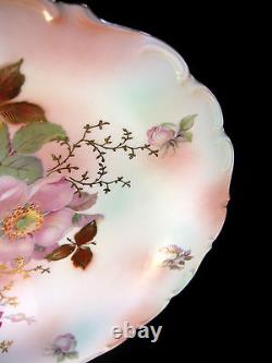 Rare Huge Schumann Arzberg Wild Rose Cabinet Display Charger Plate Pastel 12