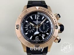 Rare Jaeger-LeCoultre 18K Rose Gold Master Compressor Chronograph Watch with Box