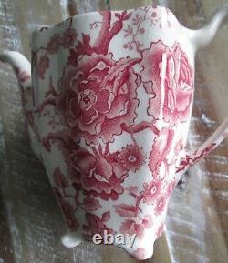 Rare Johnson Brothers English Chippendale Red Pink Teapot Roses Patent 1032 32