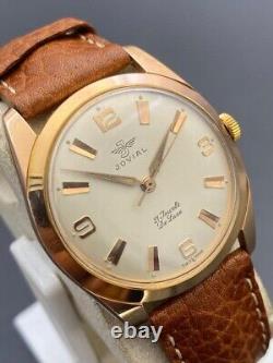 Rare Jovial De Luxe 36013 Manual Winding Vintage Men's Watch