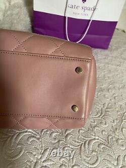 Rare KATE SPADE Emerson Place HAYDEN Leather Shoulder Bag $328 Smokey Rose Pink