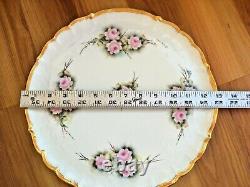 Rare! Large 13 Kaiser Germany Handpainted Pink Roses Signed'Sherman' Plate