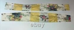 Rare Laura Ashley Isabelle Rose Curtains Drape Shabby/Cottage Pink Yellow Stripe