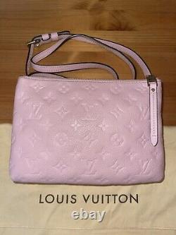 Rare Louis Vuitton Twice /Twinset Rose Ballerine Empreinte Crossbody Handbag Bag