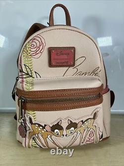 Rare Loungefly Disney Bambi With Roses Mini Backpack