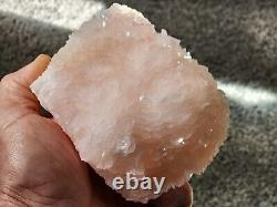 Rare, Lustrous Pink Manganoan Calcite Crystal Cluster, Bulgaria